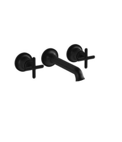 Vitra Origin Classic 3 Delikli Ankastre Lavabo Bataryası Mat Siyah - A4289036