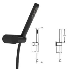 VitrA Origin Duş Seti Mat Siyah A4261936 - A4554336