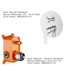 Bien 2F Round Ankastre Duş Seti - Gagasız