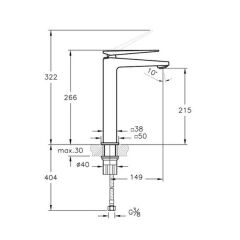 Artema Brava Yüksek Lavabo bataryası A42610