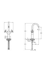 Artema A4085123 Juno Yüksek Lavabo Bataryası Altın Renk