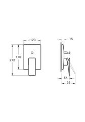Artema A42395 Brava Ankastre Banyo Bataryası Sıva Üstü Grubu Krom