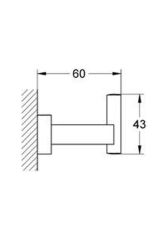 Grohe Eurocube Bornoz Askısı - 40511001