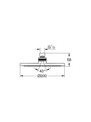 Grohe Tepe Duşu New Tempesta Krom 20 cm 27541001