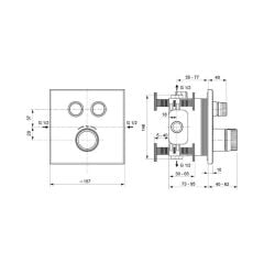 Ideal Standard Ceratherm Navigo Ankastre Termostatik Banyo Bataryası