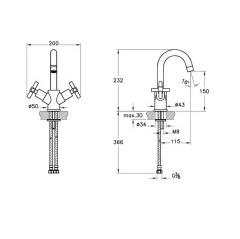 Artema Juno A40862 Lavabo Bataryası, Krom