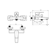 Bien Pruva Banyo Bataryası Siyah - Altın Renk