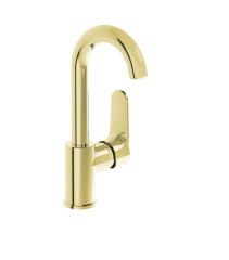 Artema Root Round A4275474 Lavabo Bataryası, Döner Borulu, Soft Altın