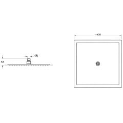 Artema Lite LS A45645 Duş Başlığı 400 mm Krom