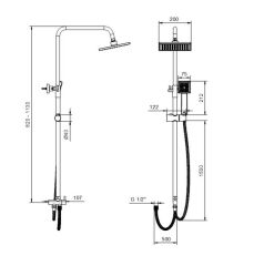 Qua Marre Duş Kolonu - Krom