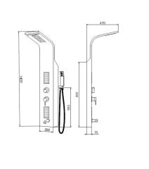 Qua Duş Paneli 4 Yollu Inox