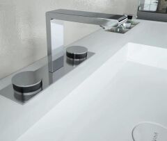 VitrA Memoria Ankastre  Lavabo Bataryası (3 Delikli Lavabolar İçin) Krom-Siyah A4231558