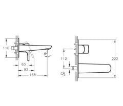 Artema Sento A42539 Ankastre Lavabo Bataryası, Sıva Üstü, Krom (Sıva Üstü Grubu)