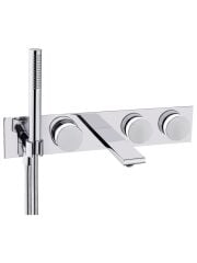 VitrA Memoria A4231757 Ankastre Banyo Bataryası Krom Beyaz