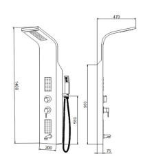 Qua Duş Panelleri - 5 yollu Bambu