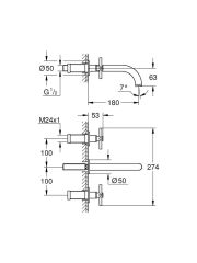 Grohe Atrio 3 Delikli Lavabo Bataryası 20164003