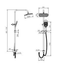 QUA Vetto Colours Duş Kolonu Mat Siyah