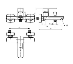 Clara Plus Colours Banyo Bataryası Beyaz - Rose Gold