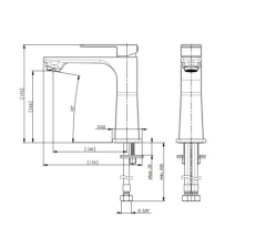 Bien Dante Lavabo Bataryası - Mat Fırçalı Nikel
