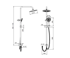 Qua Monda Duş Kolonu Mat Siyah