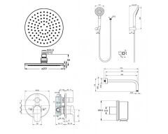 Ideal Standard Ceraflex Ankastre Duş Sistemi Seti BC447AA