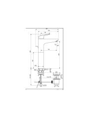 İdeal Standard B1872AA Ceraflex Yüksek Lavabo Bataryası Chrome Sifon Kumandalı