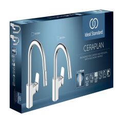 Ideal Standard BD337AA Ceraplan Kuğu Spiralli Eviye Bataryası