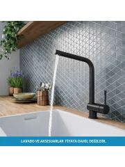 Ideal Standard Ceralook Kuğu Eviye Bataryası-Mat Siyah