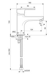Ideal Standart Idealstream Lavabo Bataryası Sifon Kumandasız - B1486AA