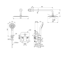 Ideal Standard Ceraplan New Ankastre Duş Sistemi Seti Gagasız