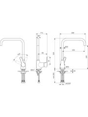Ideal Standard B1488AA Idealstream Kuğu Eviye Bataryası