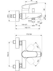 Ideal Standard B1721AA Ceraflex Banyo Bataryası