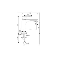 İdeal Standart Ideal Standart Cerafine O H120 Lavabo Bataryası 5l/dk Sifon Kumandasız - BC554AA