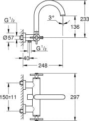 Grohe Atrio Banyo Bataryası 25010003
