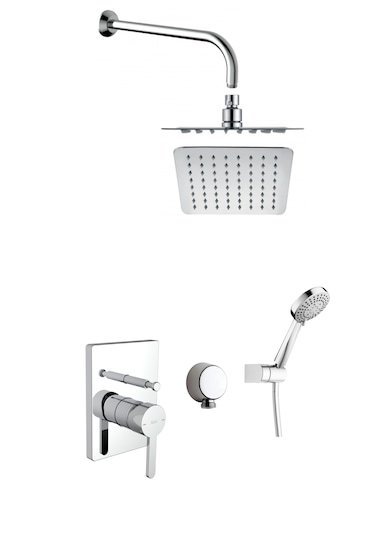 Roca 08 00845506 Carelia 2 Çıkışlı Ankastre Duş Sistemi Krom