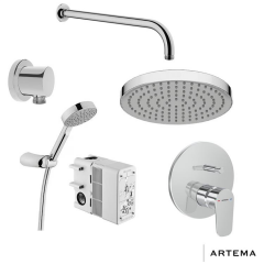 Artema Flow Soft Ankaste Duş Bataryası Gagasız - Krom
