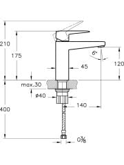 Artema Root Square A4273129 Lavabo Bataryası Yüksek, Soft Bakır