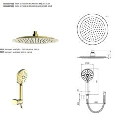 Bien Water Flowbox Sistemleri Ankastre Banyo Bataryası Seti - Altın Rengi
