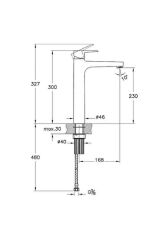 Artema Flow Square A4293636 Tezgah Üstü Lavabo Bataryası Mat Siyah