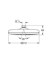 Grohe Tepe Duşu New Tempesta 21 Cm Krom - 26410000