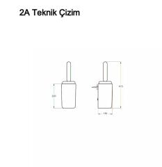 VitrA Liquid Tuvalet Fırçalığı - Parlak Siyah