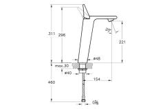 VitrA Memoria A42331 Yüksek Lavabo Bataryası Krom