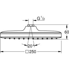 Grohe Tempesta 250 Cube Tepe Duşu 1 Akışlı - 26685000