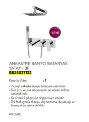 Bien Water Flowbox Ankastre Banyo Bataryası 3F Krome Full Set