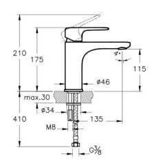 Artema Root Round A42706 Yüksek Lavabo Bataryası. Krom