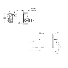 Artema A49280 Root Square Ankastre Banyo Seti
