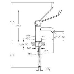 Artema Aquamed A42312STA Minimax S Lavabo Bataryası Krom
