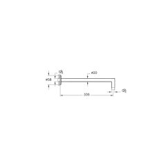 Vitra Origin A4263136WTC 90 Derece Duvardan Duş Dirseği Mat Siyah