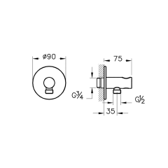 Vitra Origin A4262534 Ankastre El Duşu Çıkışı Fırçalı Nikel