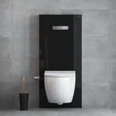 VitrA Vitrus 770-5770-01 Cam Rezervuar Asma Klozetler için Stop Valfli 3/6 L Siyah